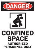 warning sign for confined spaces