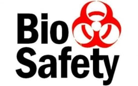 bio safety sign with biohazard sybmol